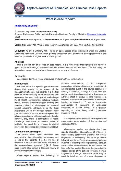 Are Case Reports Research