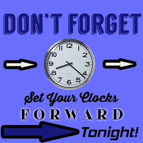 Are Clocks Set Ahead Tonight
