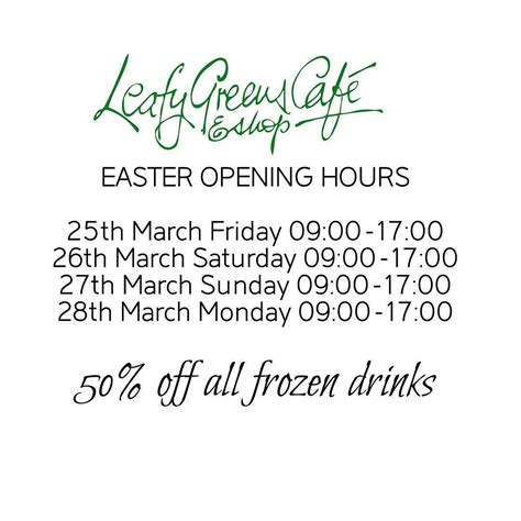 are coffee shops open easter sunday
