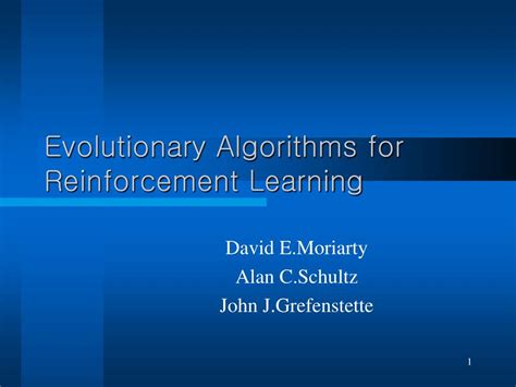 are evolutionary algorithms reinforcement learning