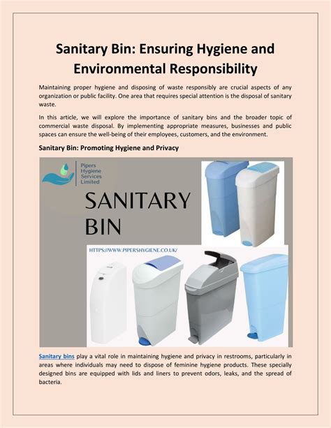 Are Sanitary Bins Compulsory