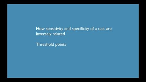 are sensitivity and specificity inversely related