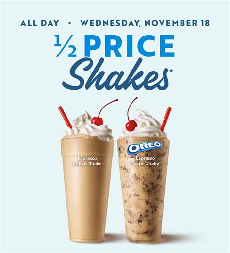 are shakes on sale at sonic