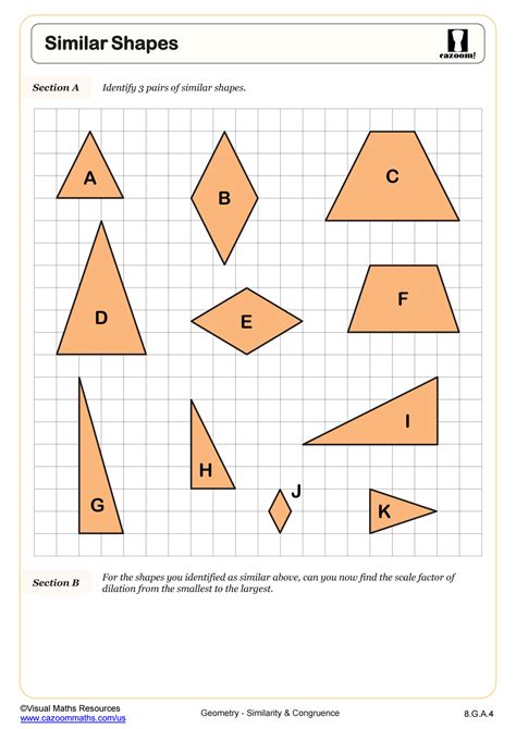 Are The Objects Similar Math Worksheet