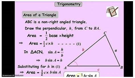 Area Of Non Right Angle Triangle Formula d s VividMath — AU