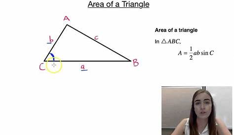 Sine Rule for the Area of a Triangle YouTube