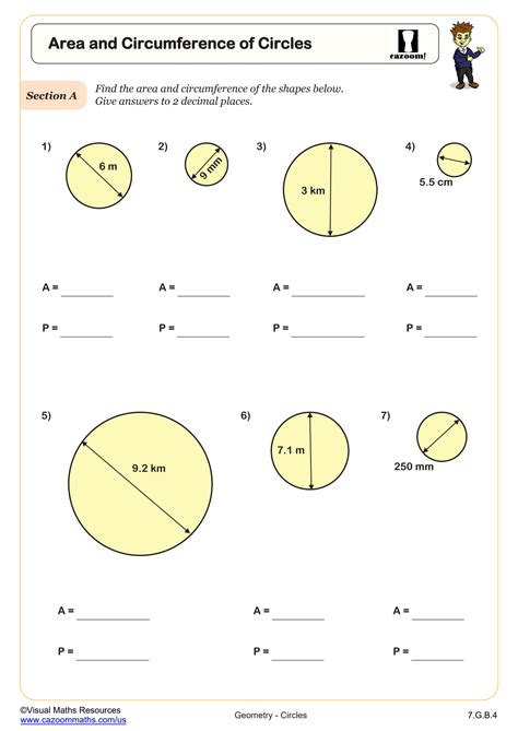 Area Circumference Worksheet
