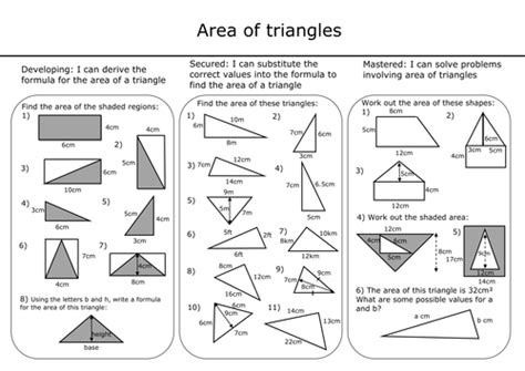 Area Of A Triangle Problems With Solutions