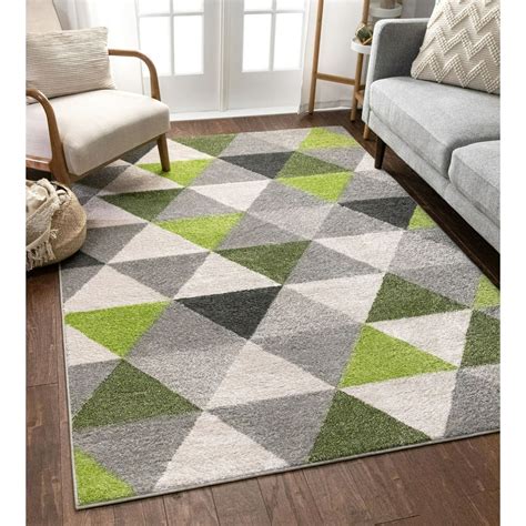 area rug green gray