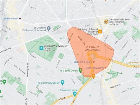 areas to avoid in london map