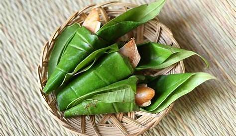 Betel Leaf With Areca Nut For Sale At The Market Stock