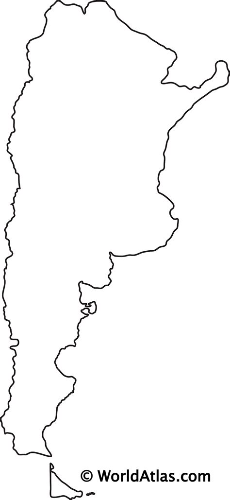 argentina country shape map