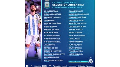 argentina lista de convocados