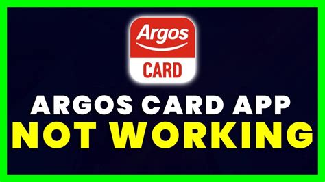 Argos Card Application Not Working