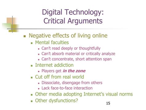 argument about technology and social media