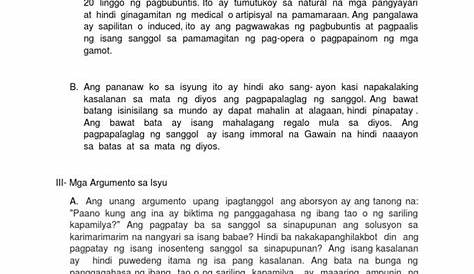 Mga Argumento Sa Isyung Aborsiyon | isyungbabe
