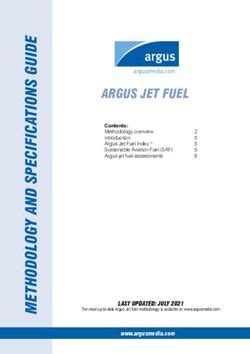Argus Jet Fuel Methodology