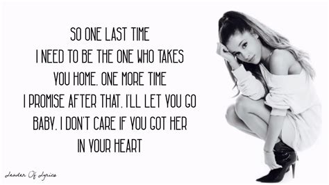 ariana grande song lyrics one last time