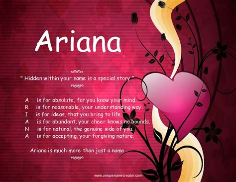 ariana name meaning and origin