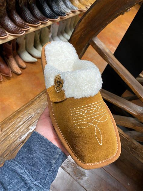 Ariat Slippers Square Toe Chestnut