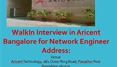 Aricent Walkin Interview for Software Engineer On 16th