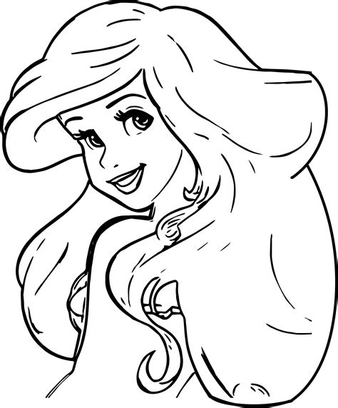 ariel free coloring pages for kids