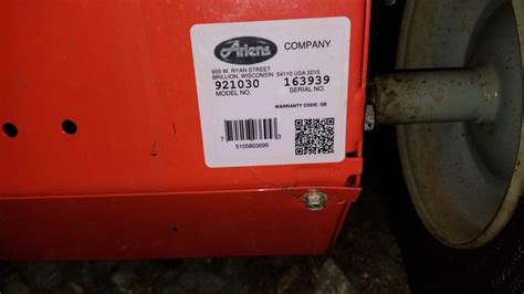 Where to Find The Model and Serial Number on an Ariens Snow Blower
