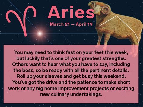 aries horoscope this coming week