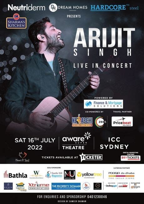 arijit singh tickets sydney