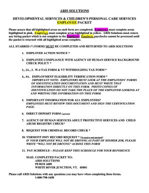 Standard Employee Application PDF Form FormsPal