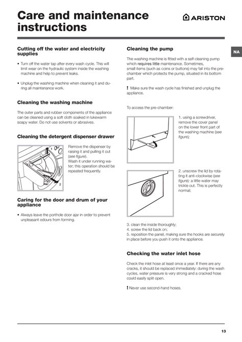 Ariston Washing Machine Troubleshooting