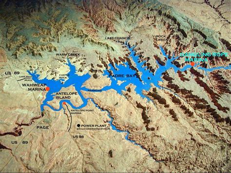 Arizona Map Lake Powell