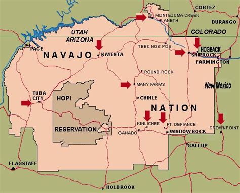 Arizona Map Navajo Reservation