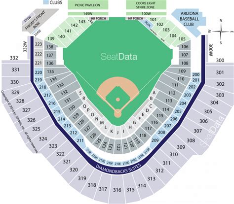 arizona diamondbacks stadium seating chart