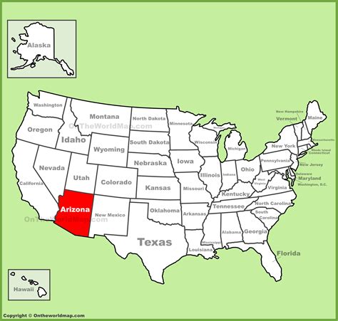 Arizona In Us Map