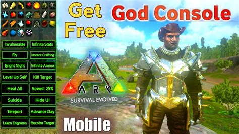 ark mobile mod apk with god console