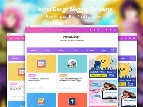 Arlina Design Responsive Blogger Template Free Blogger Templates From