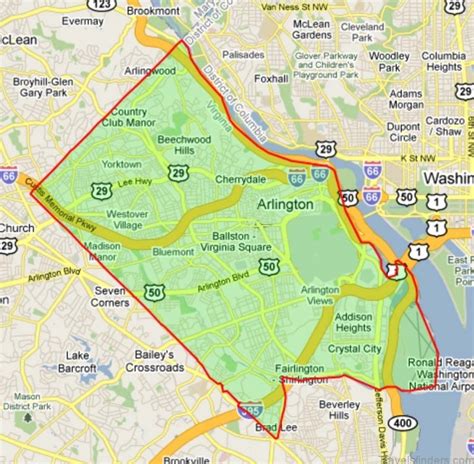 arlington va on a map