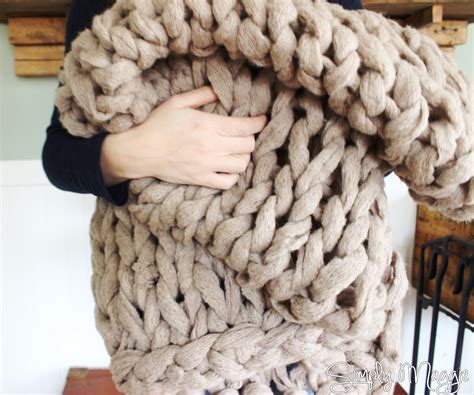 Free Chunky Arm Knit Ribbed Blanket Pattern Flax & Twine