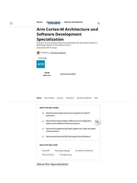 Arm Architecture Coursera