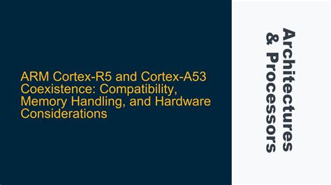 Arm Cortex A53 Vs R5