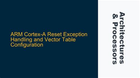 Arm Cortex Exception Vector Table