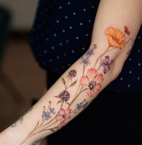Arm Floral Tattoos