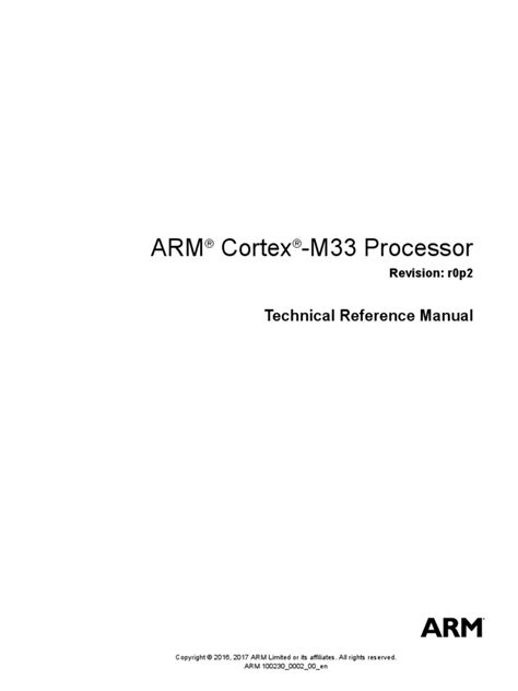 [20+] 1arm Cortex M3 Technical Reference Manual, ARM Introduces Secure