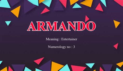 armando meaning in english