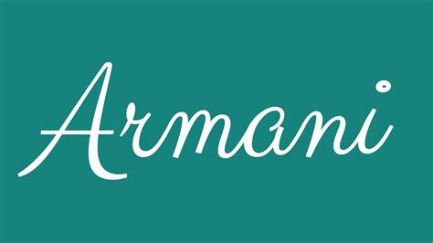 Armani In Cursive