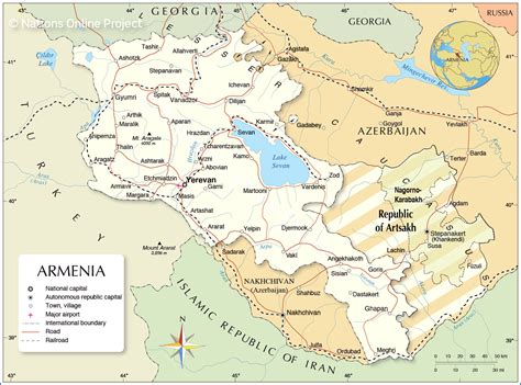 armenia and a map