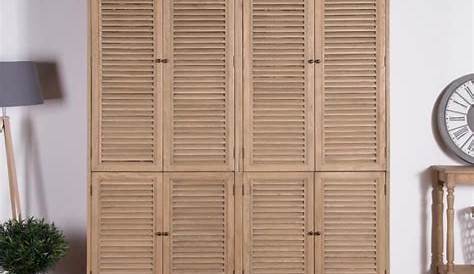 Armoire en chêne avec portes persiennes Longueur 200cm