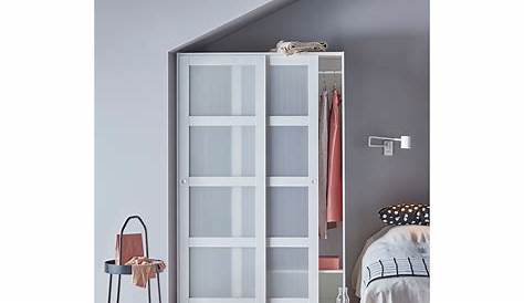 Armoire Portes Coulissantes Ikea HAUGA à , Blanc, 118x55x199 Cm