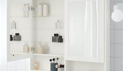 Armoire Salle De Bain Ikea Miroir HEMNES à Pharmacie 2 Portes , Blanc